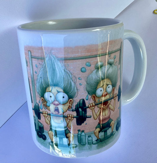 Coffee Cup - Old Ladies Weightlifting