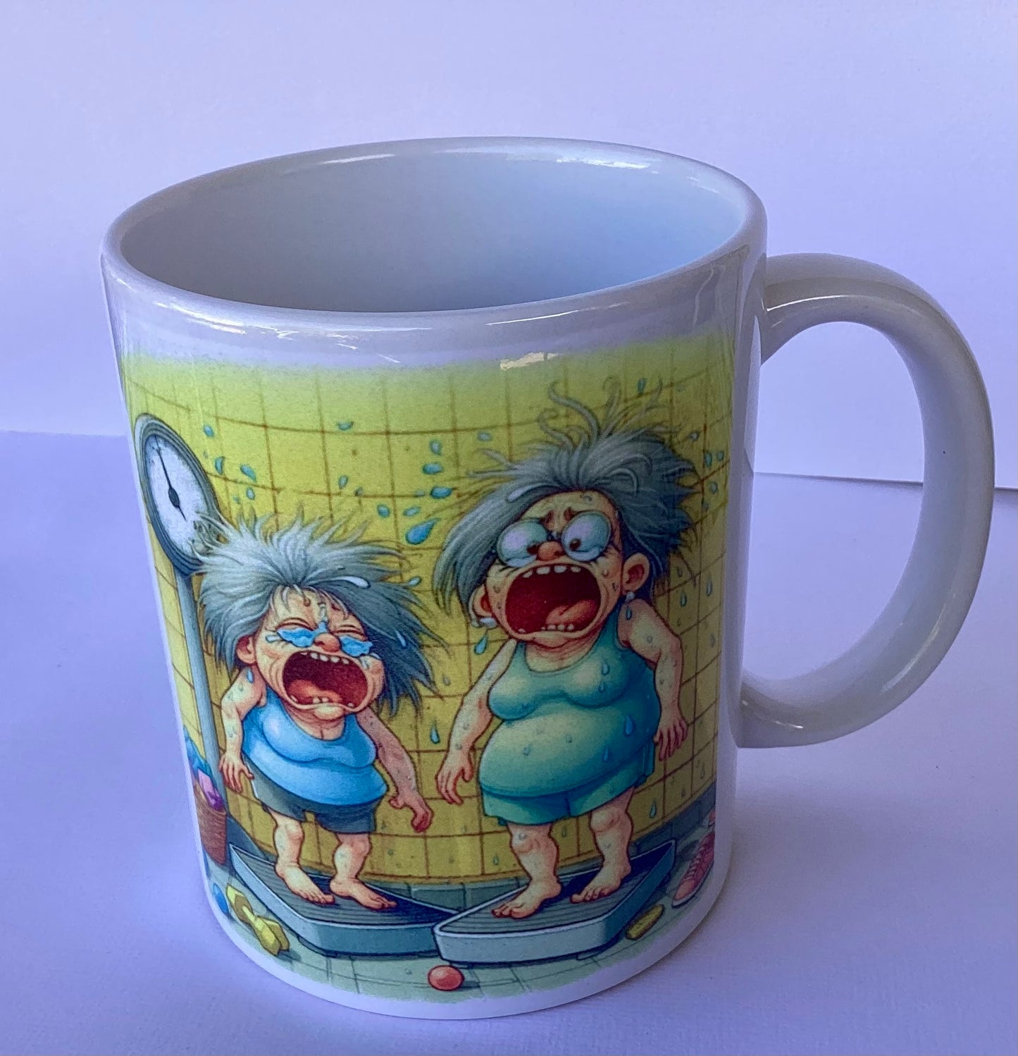 Coffee Cup - Old Ladies on Scale