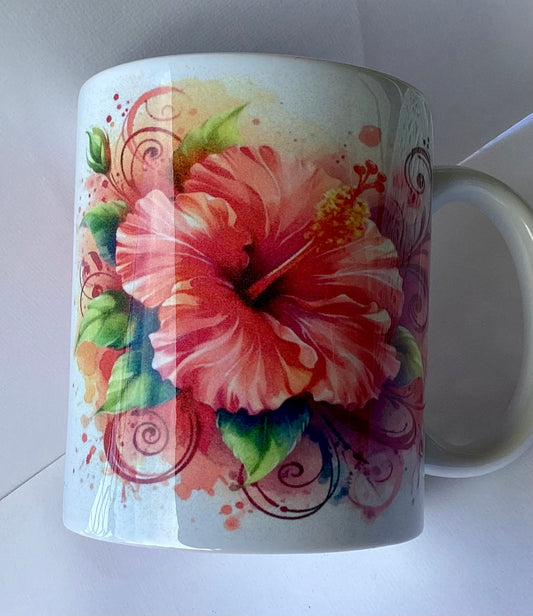 Coffee Cup - Hibiscus Flower