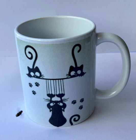 Coffee Cup - Cats Hanging On