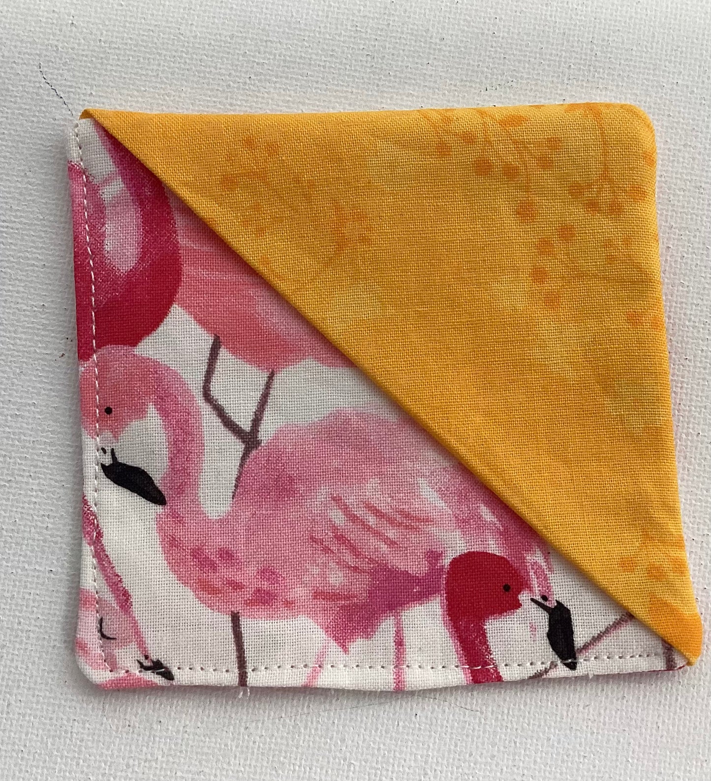 Fabric Bookmarks - Flamingo with Orange