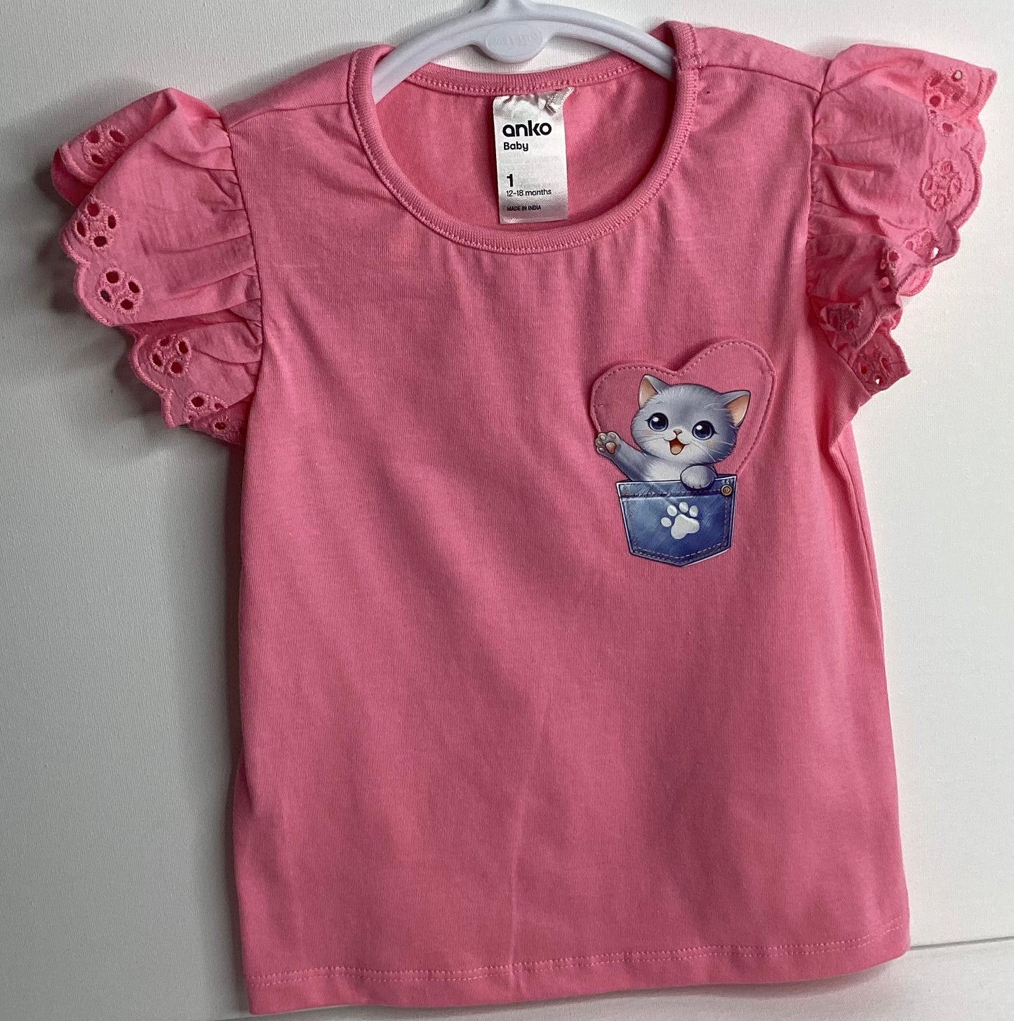 Child Short Sleeve T Shirt Pussy Cat