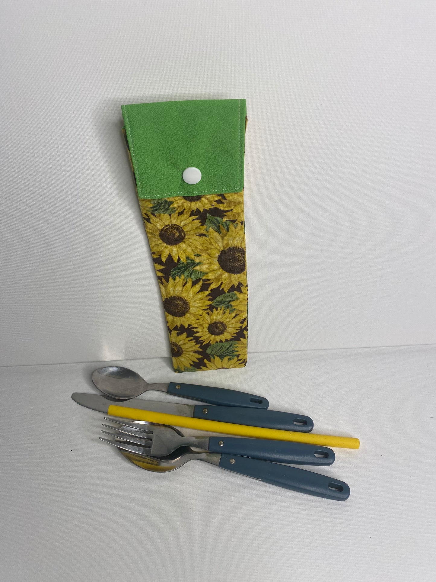 Travel Cutlery Pouch - Sunflowers