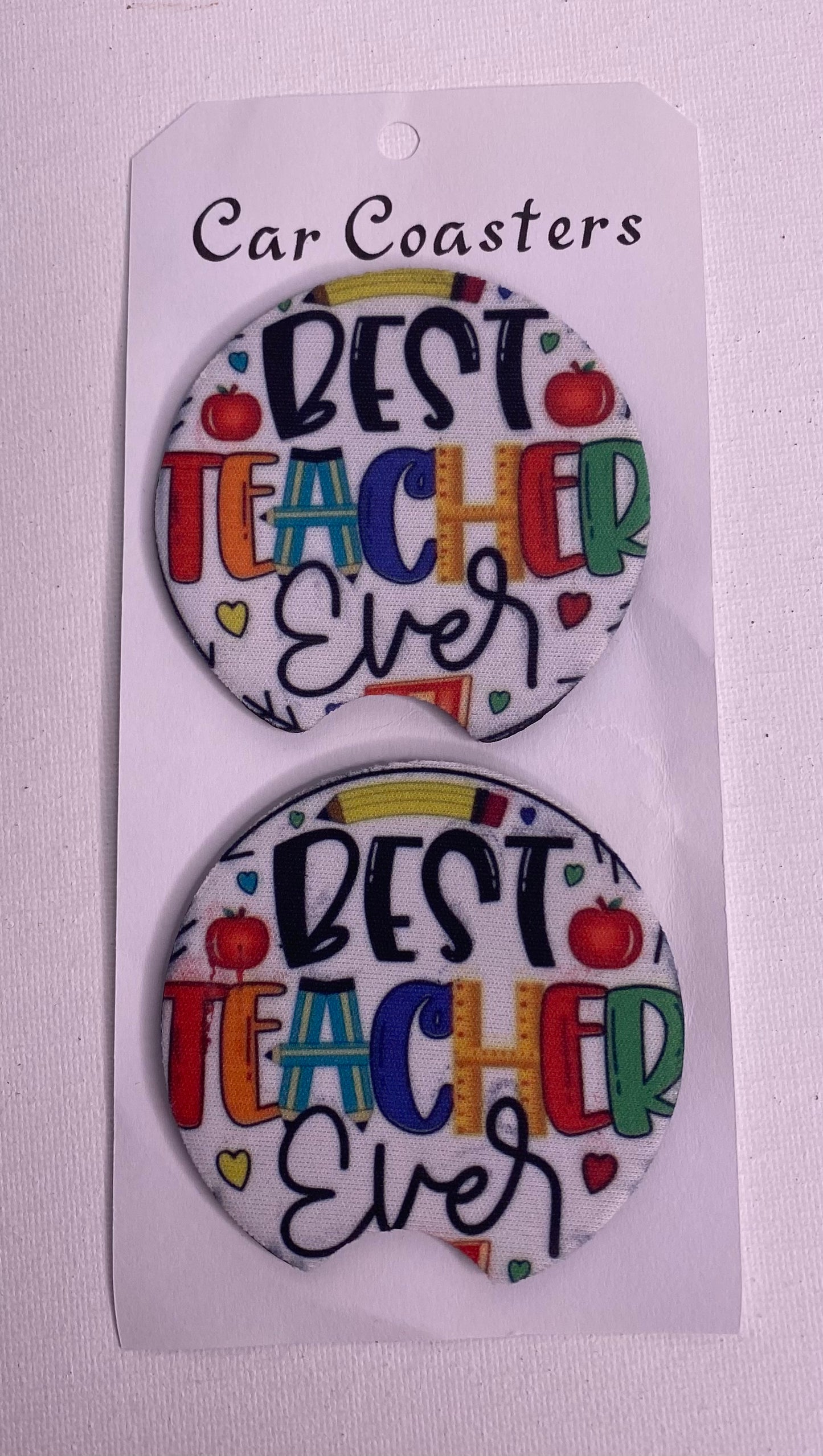 Car Coasters - Best Teacher Ever