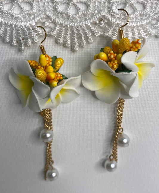 Earrings -Frangipani
