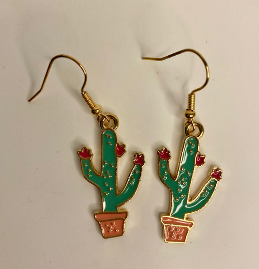 Earrings - Cactus