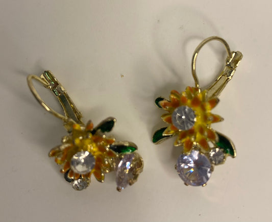 Earrings - Flower & Dimonte