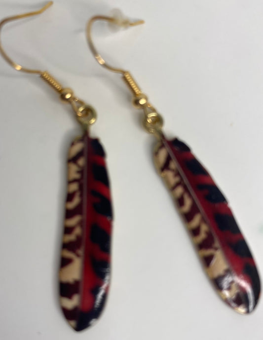 Earrings - Feather Drops