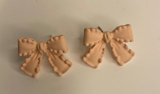 Earrings - Light Pink Bow