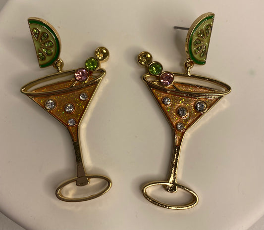 Earrings -Champagne Glass
