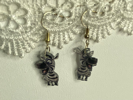 Earrings - Zebra