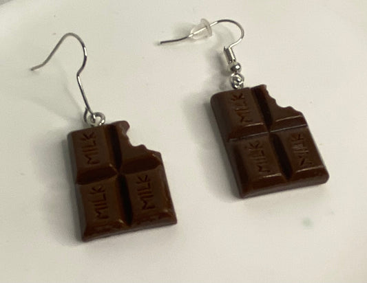 Earrings - Choclate Cubes