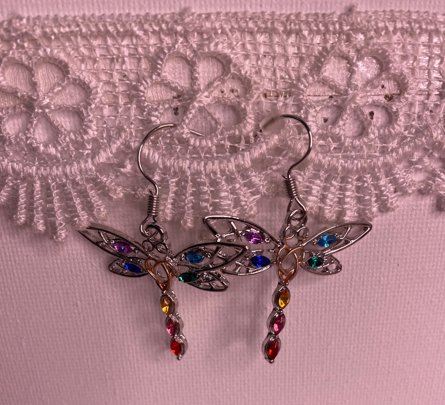 Earrings -Jewelled Dragon Flies