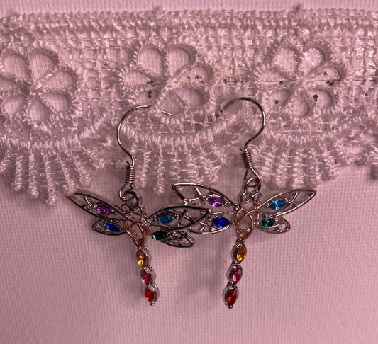 Earrings -Jewelled Dragon Flies