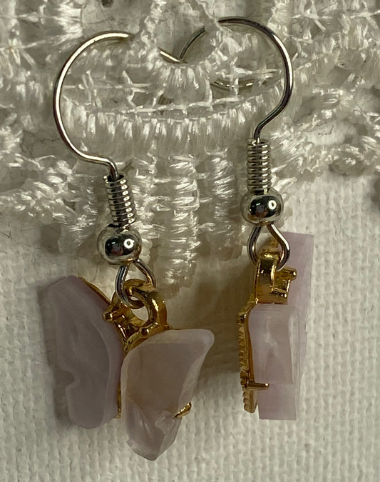 Earrings -Butterfly Small Pink