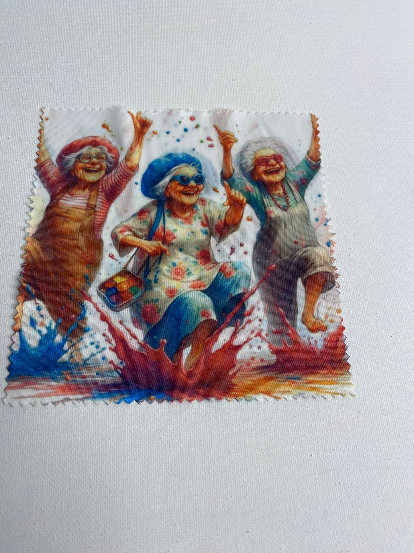 Eye Glasses Cleaning Cloth Ladies Splashing in Water