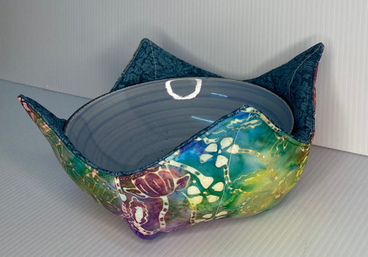 Microwave Bowl Cosy Batik & Blue