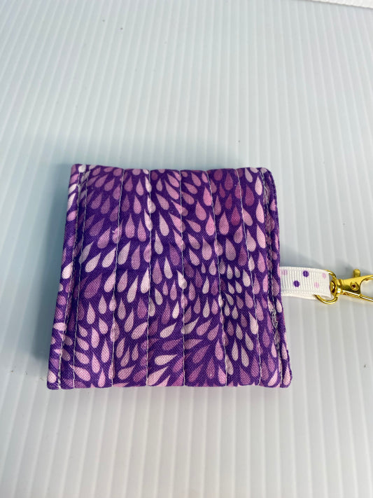 Small Ear Bud Pouch - Purple Swirls