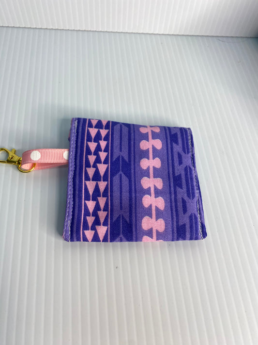 Large Ear Bud Pouch - Purple and Pink