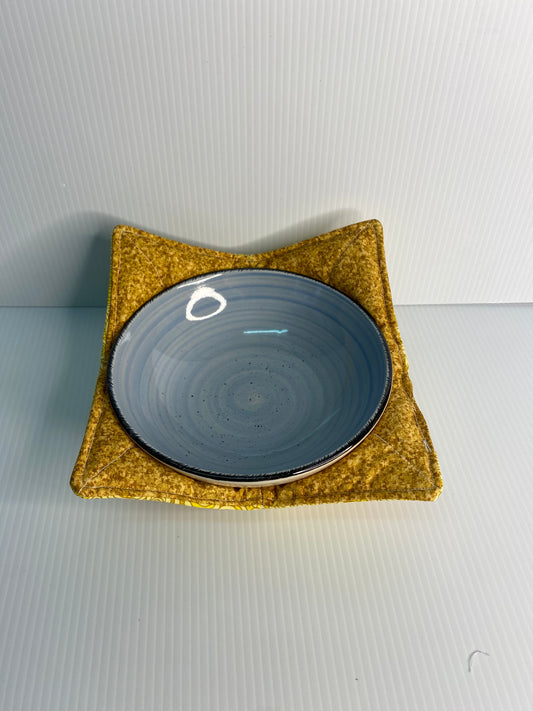 Microwave Bowl Cosy Lemon Swirls and brown