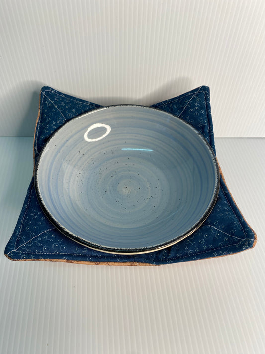 Microwave Bowl Cosy Brown and Navy Blue