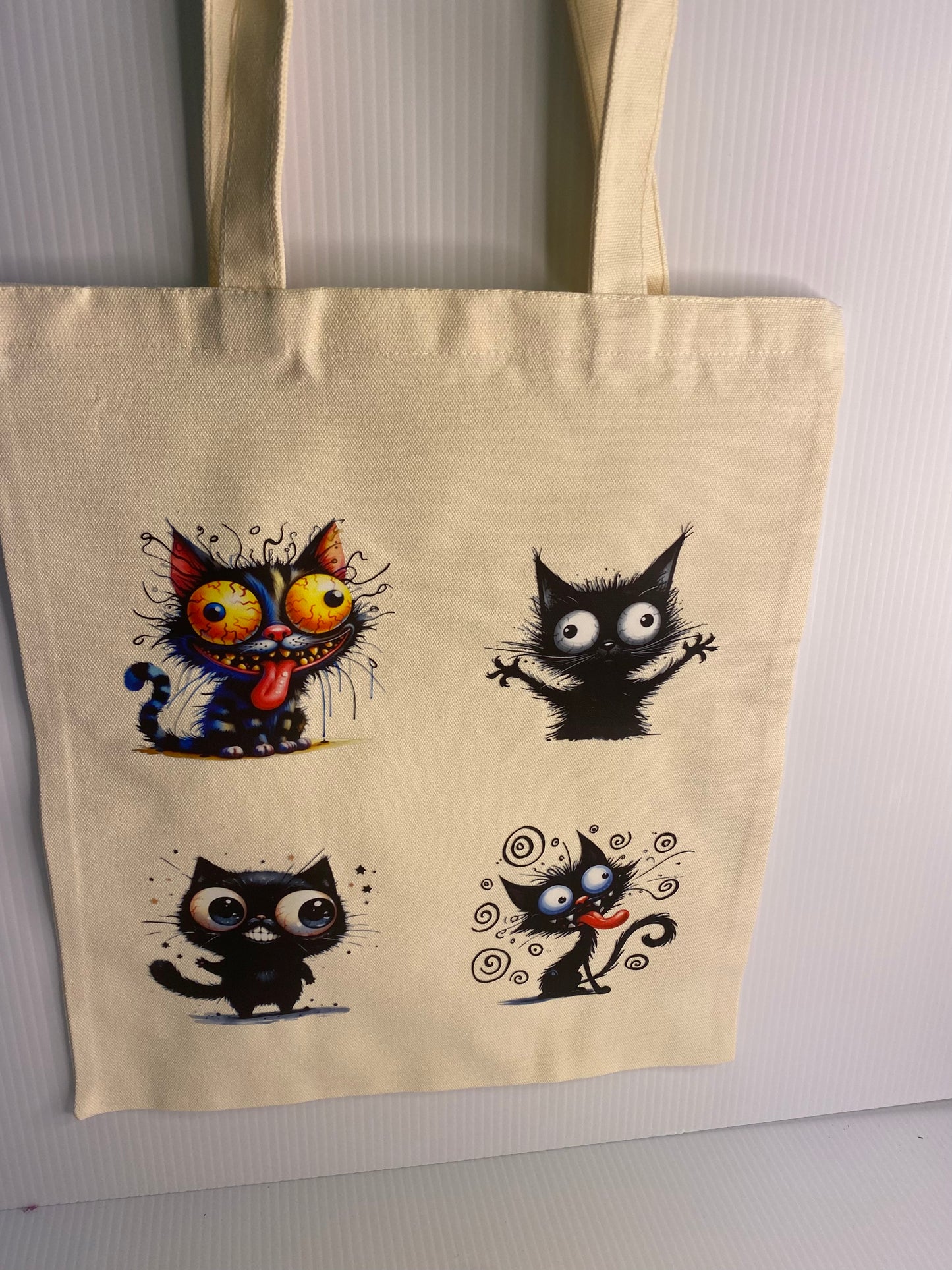 Tote Bag - Sublimated Design, Crazy Cats