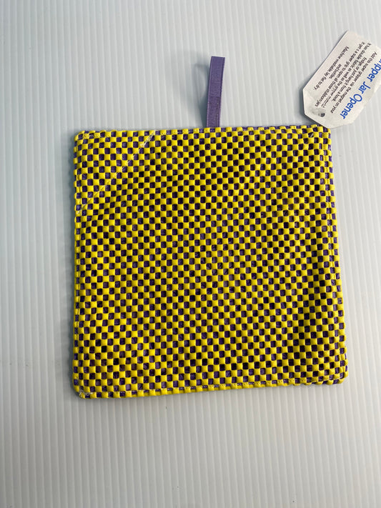 Strong Grip Jar Opener - Purple Leaves Yellow Back