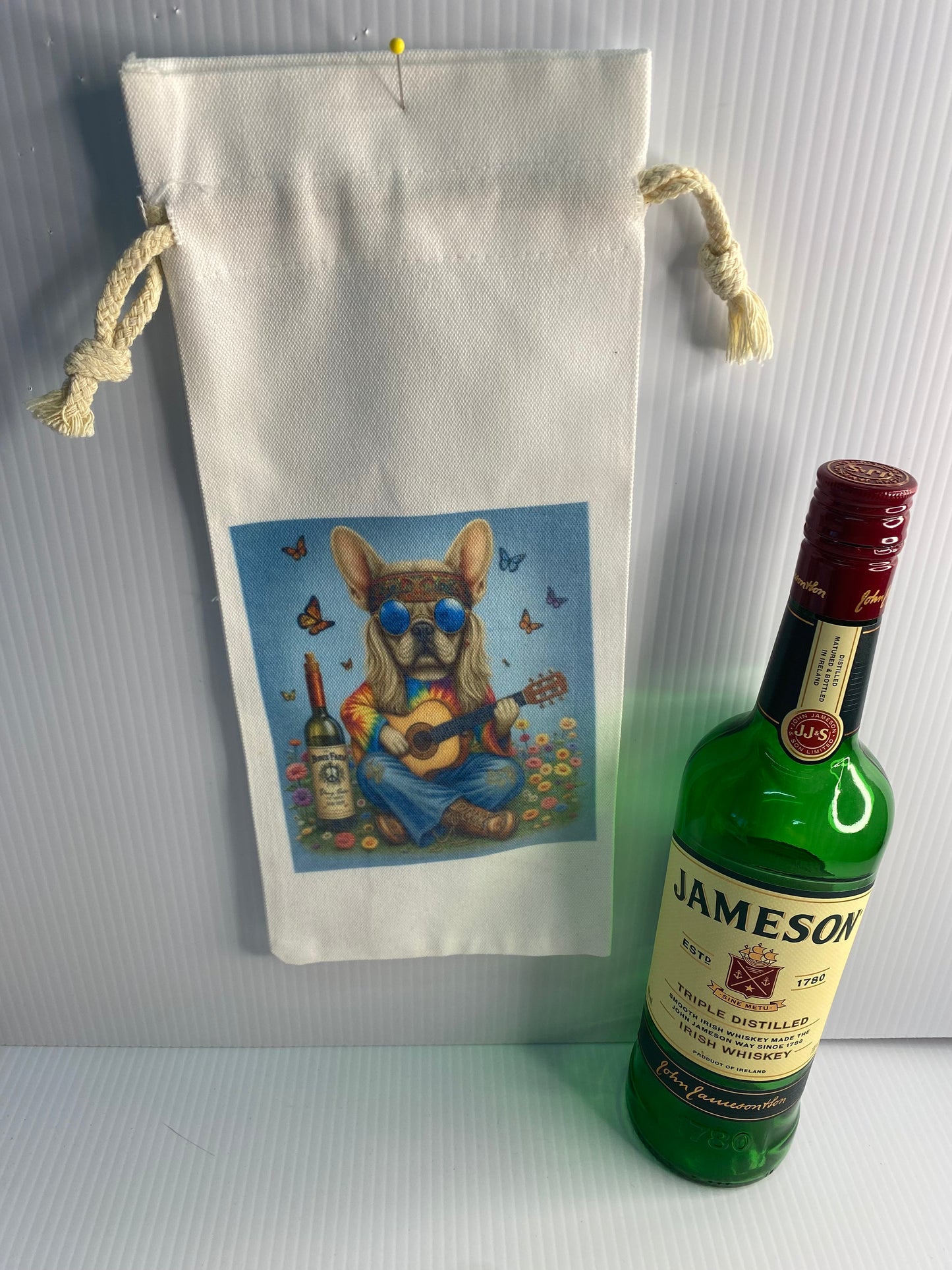 Wine Bag - Sublimated Design - Hippy. Puppy