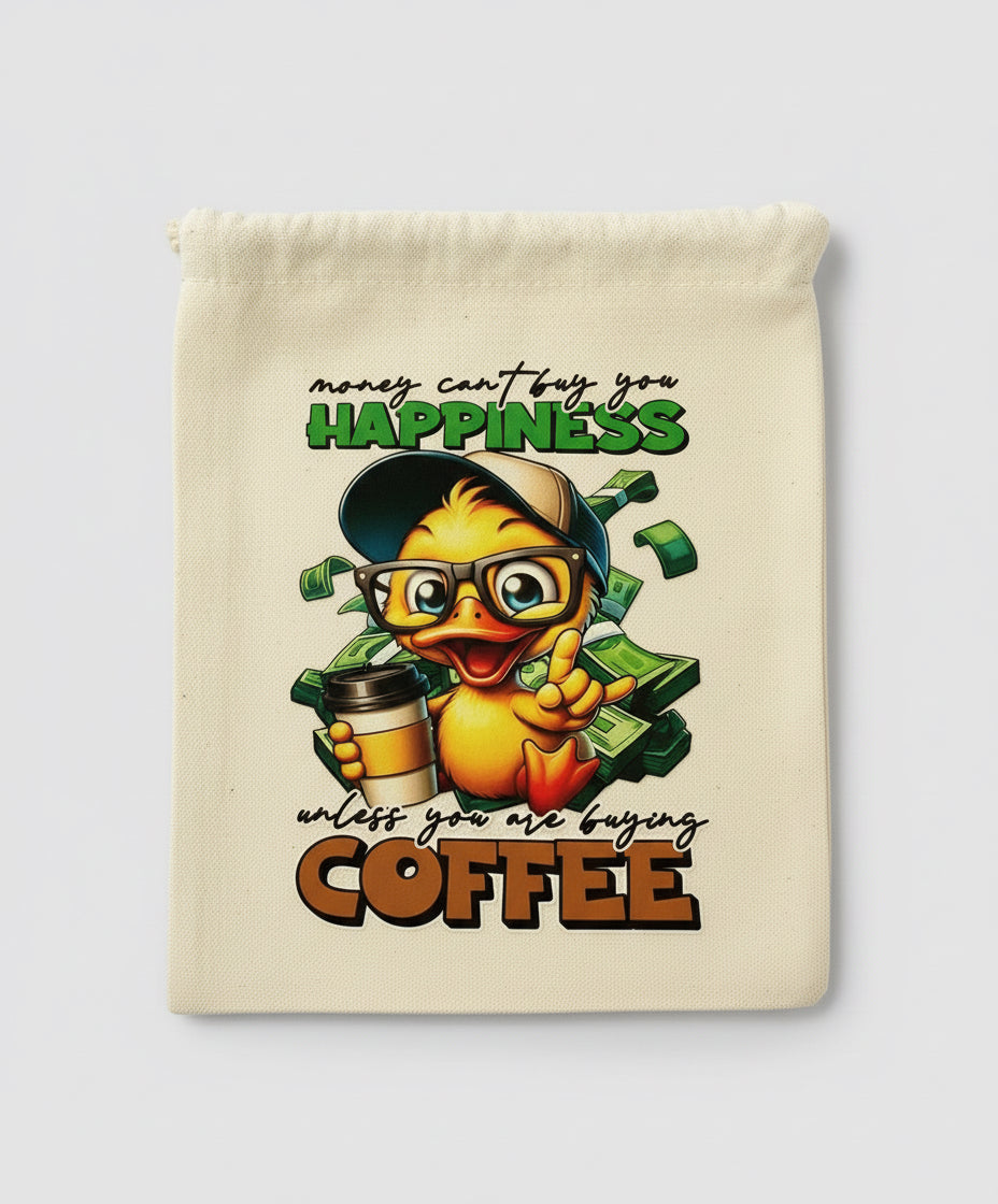 Small Pouch - Sublimated Design, Money Can't Buy Happiness