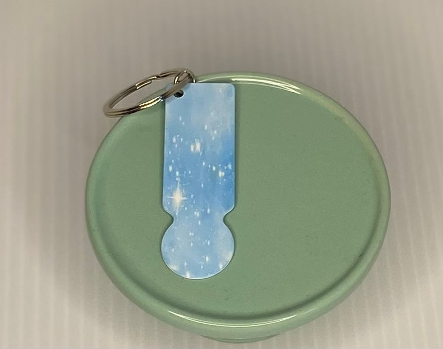 Shopping Trolley Coin Key Ring Starry Sky
