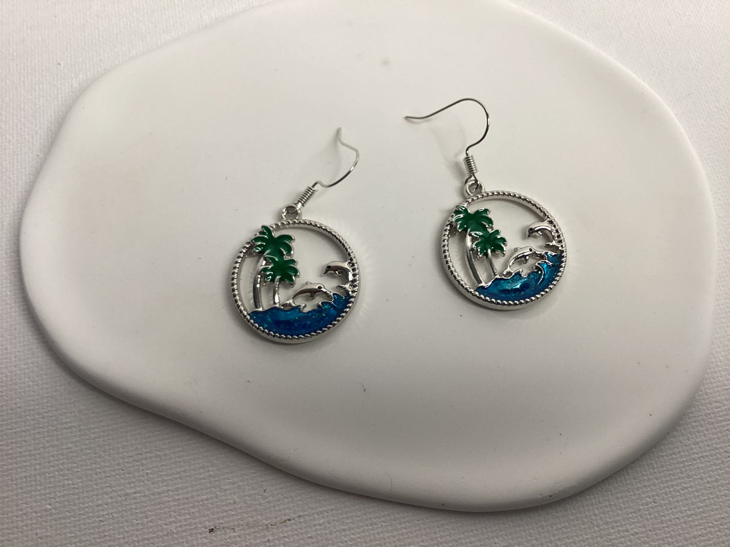 Dolphin Circle Earrings