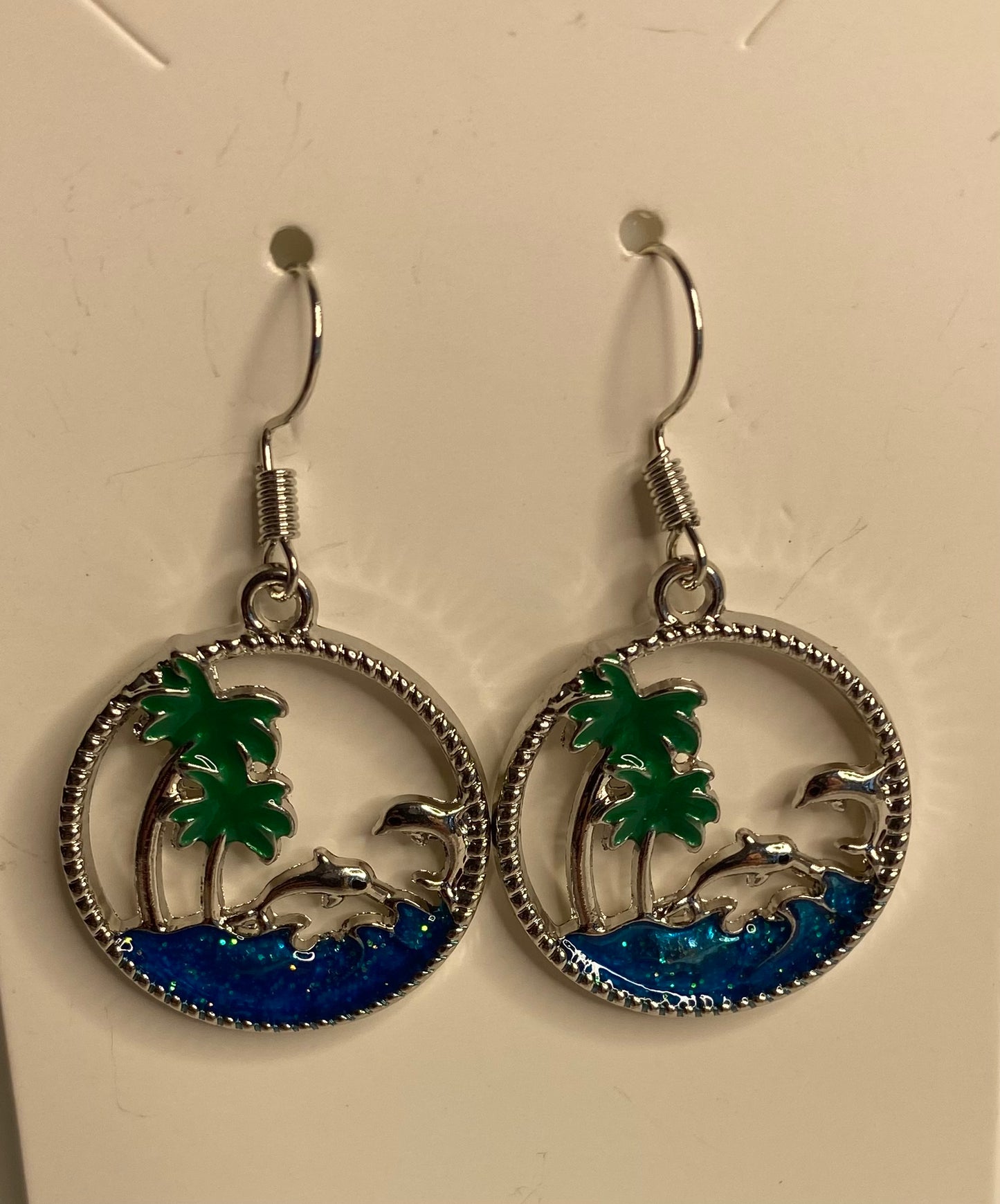 Dolphin Circle Earrings