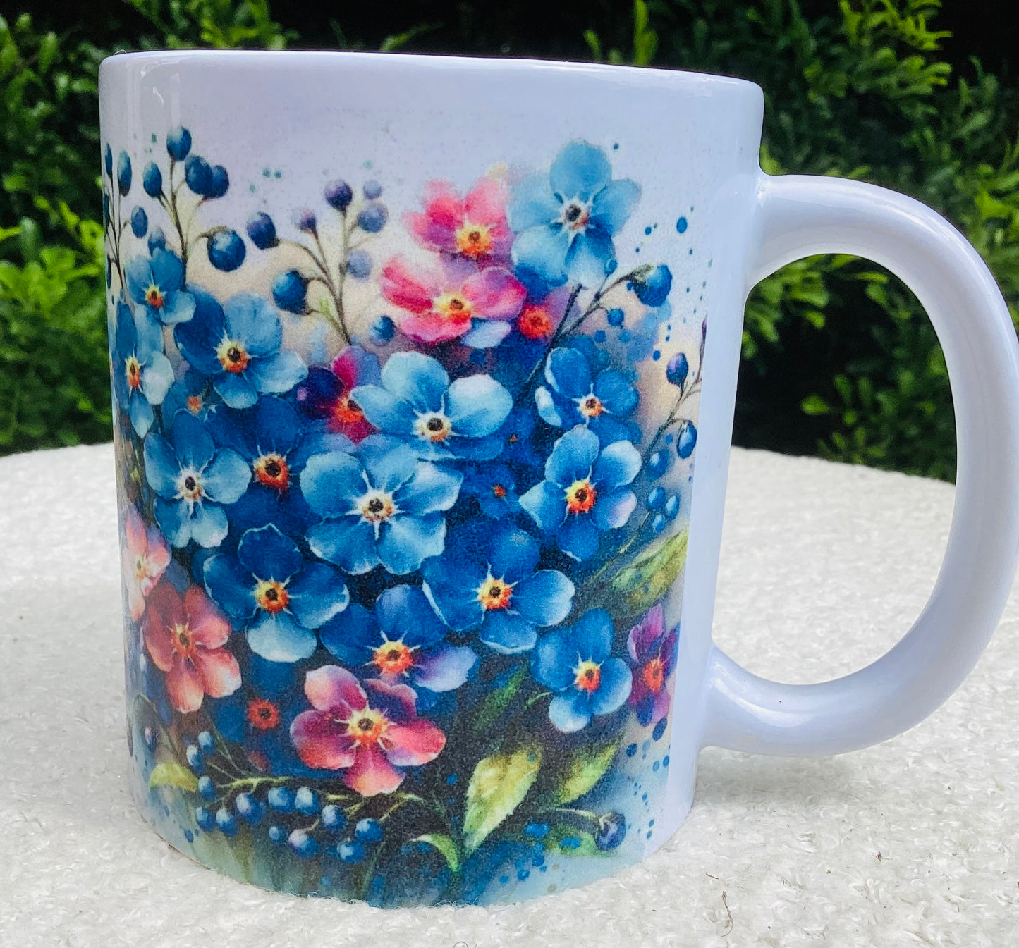 Blue and pink floral design Coffee Cup