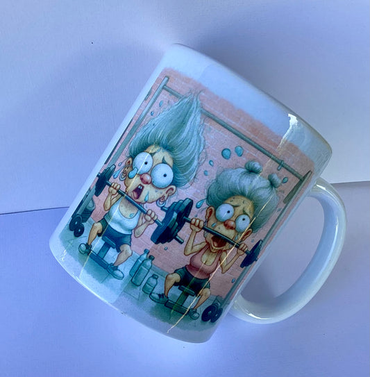 Coffee Cup - Old Ladies Weightlifting