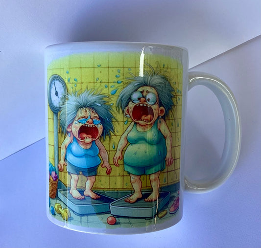 Coffee Cup - Old Ladies on Scale