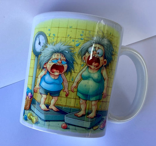 Coffee Cup - Old Ladies on Scale