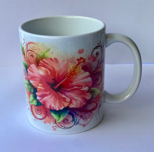 Coffee Cup - Hibiscus Flower