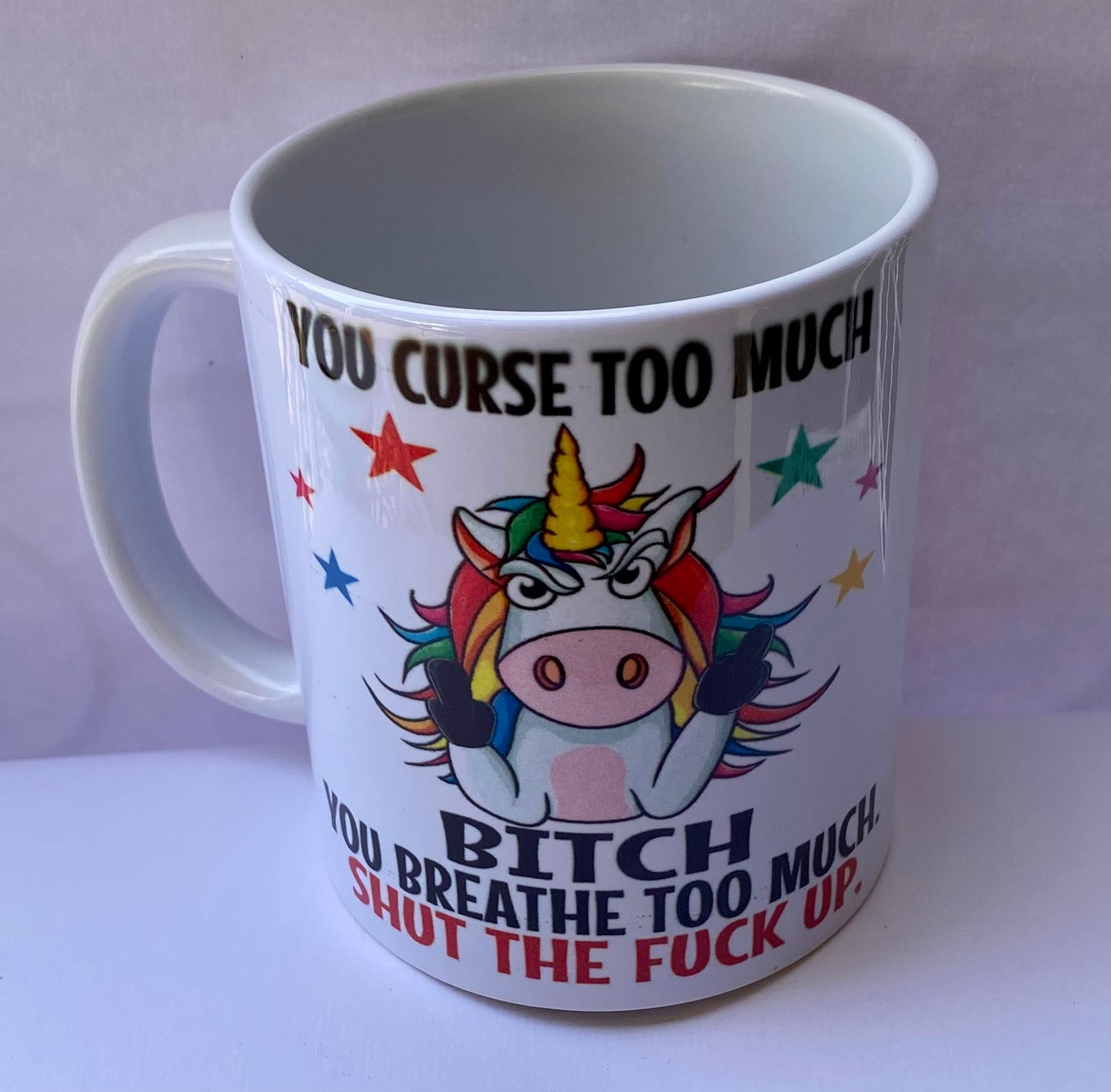 You curse too much coffee cup