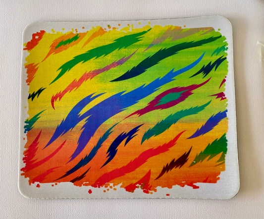 Multi Coloured Feathered Mouse pad