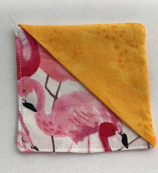 Fabric Bookmarks - Flamingo with Orange