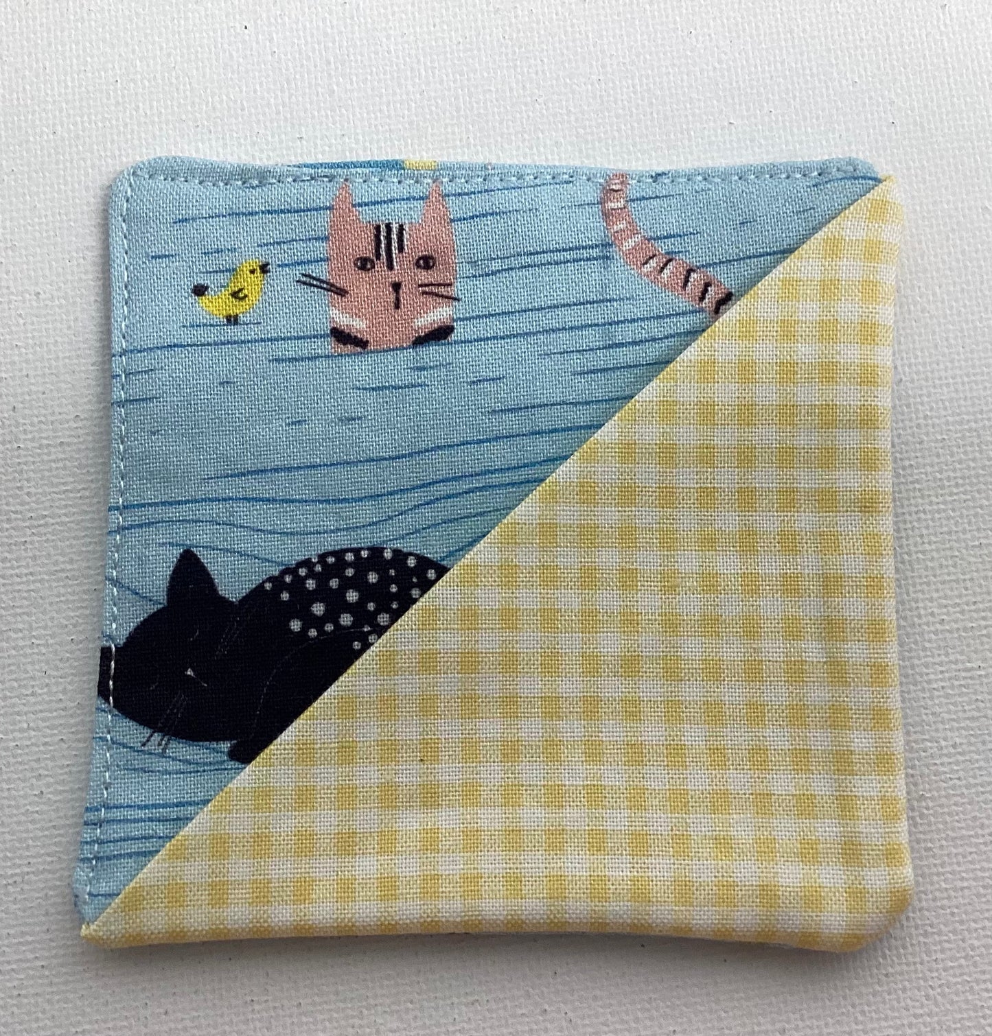 Fabric Bookmarks - Cats with Check