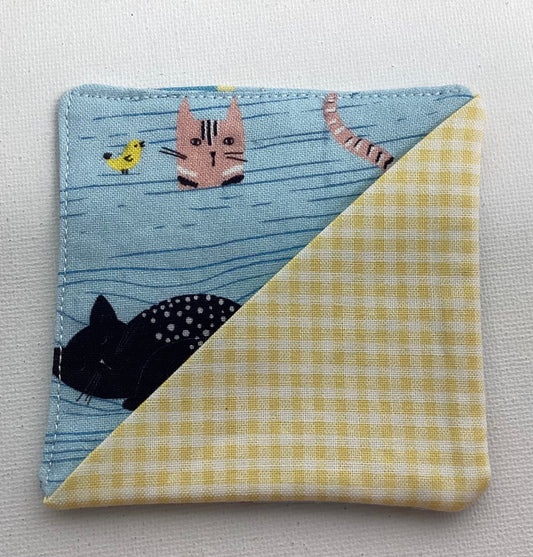 Fabric Bookmarks - Cats with Check