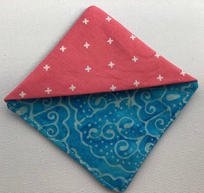Fabric Bookmarks -Pink and Blue