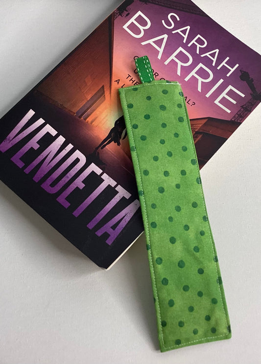 Fabric Bookmarks Green Spot