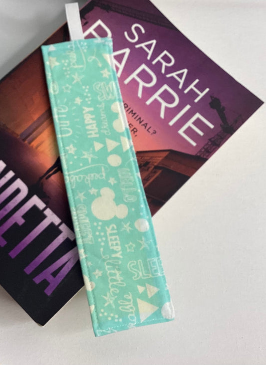 Fabric Bookmarks Mickey Sleep Time