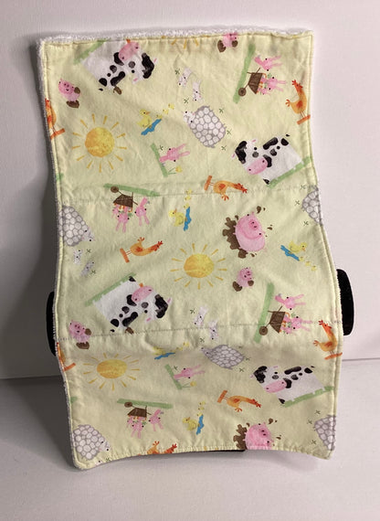 Handmade Baby Burping Cloth Farmhouse Animals