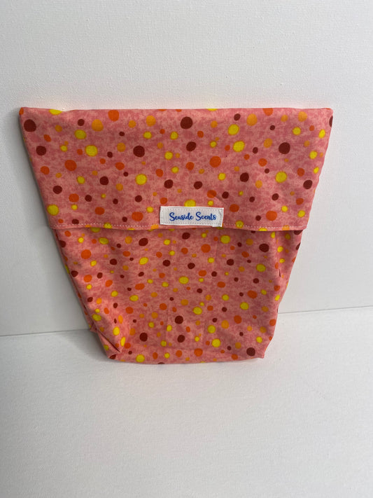Microwave Popcorn Bag - Orange Spot