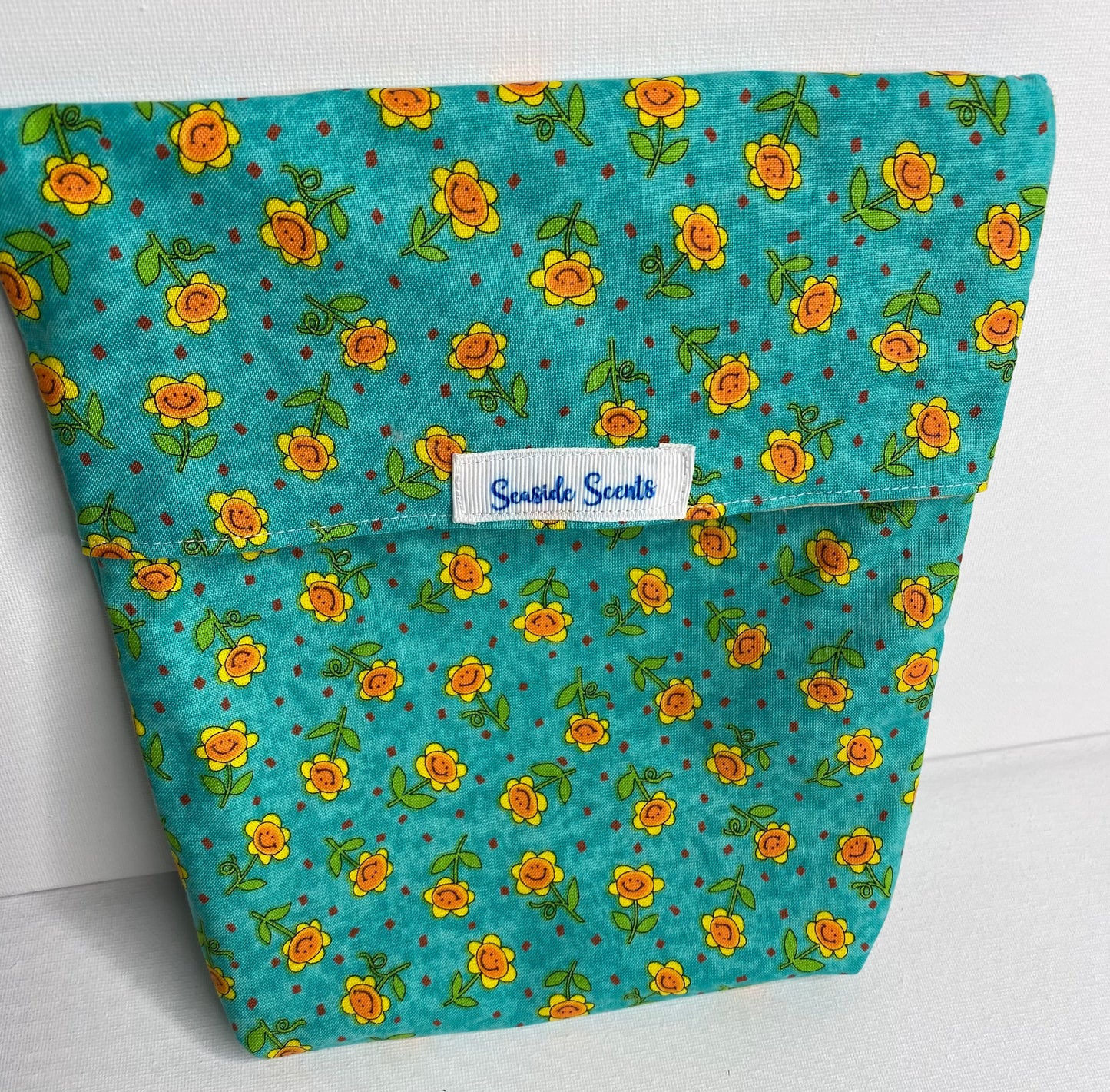Microwave Popcorn Bag - Flower Faces