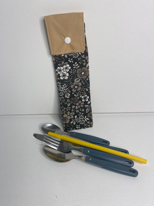 Travel Cutlery Pouch - Fawn Colours