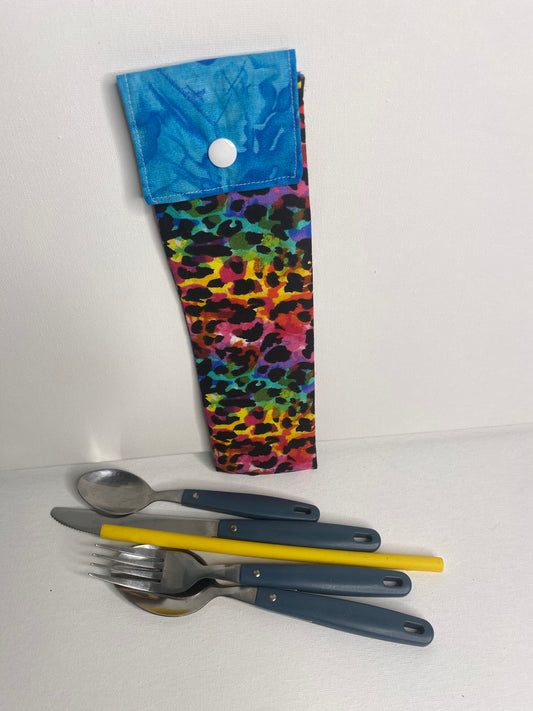 Travel Cutlery Pouch - Animal Print